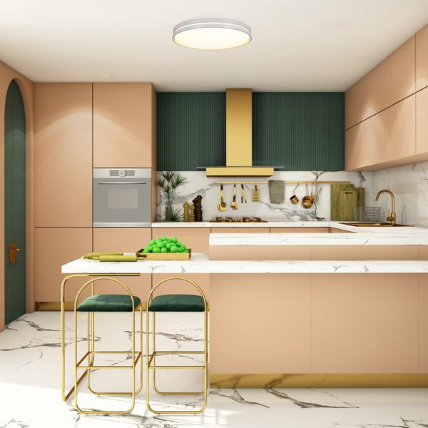 Бяло LED осветително тяло за таван 40x40 cm Montana – Candellux Lighting-image-1