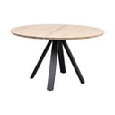 Кръгла трапезна маса с дъбова дървена плоскост в естествен цвят ø 130 cm Carradale – Rowico