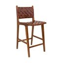 Кафяв бар стол от тиково дърво 101 cm Perugia - House Nordic