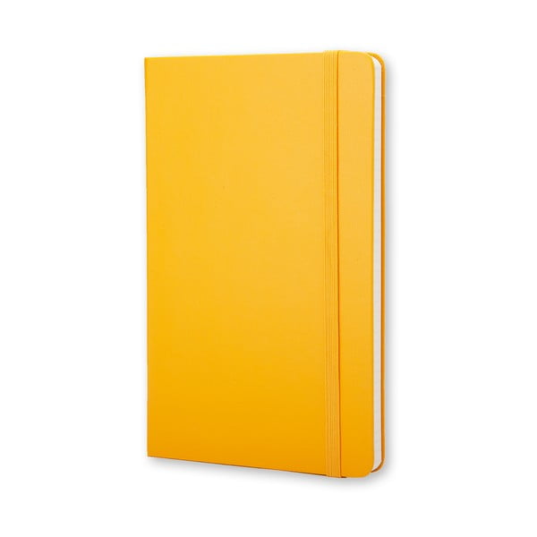 Malý žlutý zápisník Moleskine Hard, čtverečkovaný