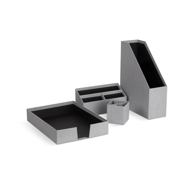 Картонени органайзери в комплект от 4 бр. Hugo Canvas Paper Laminate – Bigso