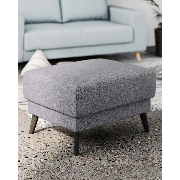 Сива табуретка за крака Fynn - Ghado-image-1