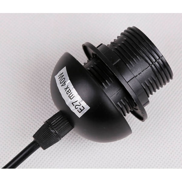 Черна висяща лампа със стъклен абажур 10x65 cm Bistro - Candellux Lighting-image-3