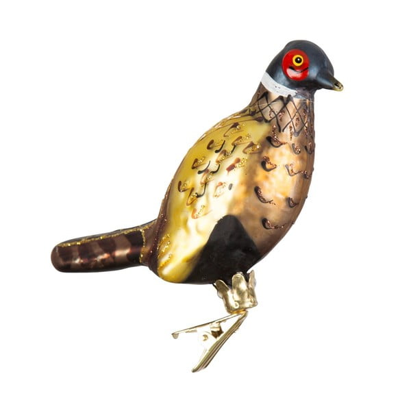 Стъклена  ръчно изработена коледна украса 18,5 cm Bird – Sass & Belle