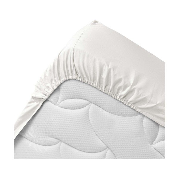 Бял еластичен чаршаф от органичен памук 140x190 cm Biolina – douceur d'intérieur-image-3