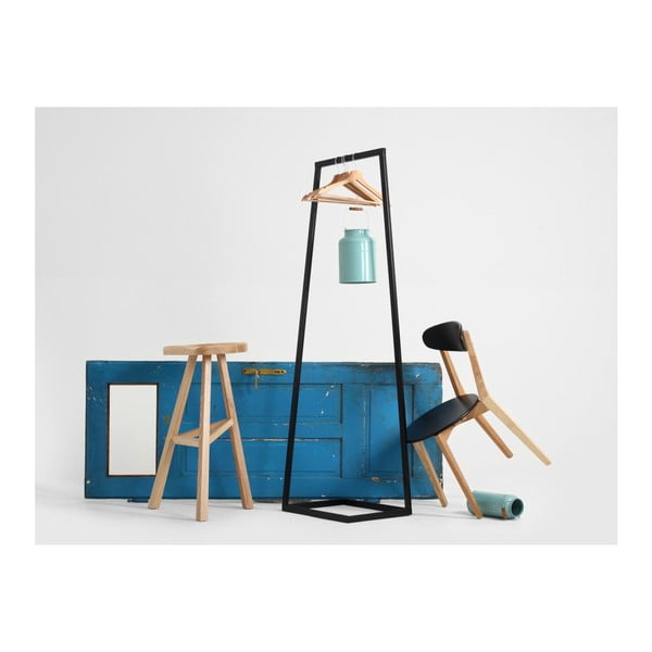 Черна закачалка за дрехи, широчина 50 cm Hall - CustomForm-image-1