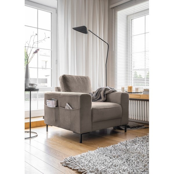 Кафяво кресло от рипсено кадифе Lofty Lilly – Miuform-image-2