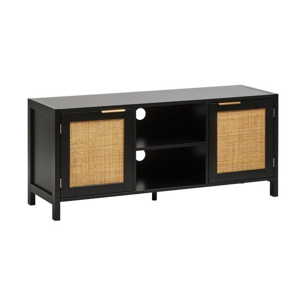 Черна маса за телевизор 120x52x38 cm Sherman – Premier Housewares