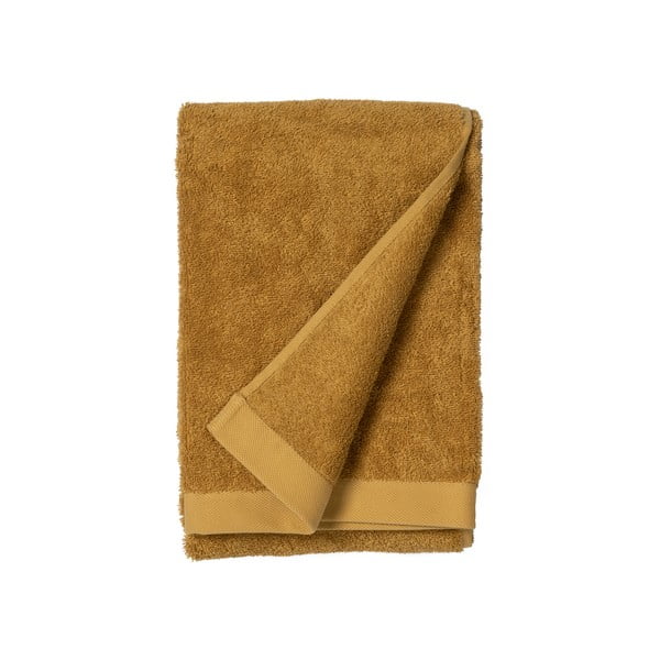 Жълта хавлиена кърпа от памук Golden, 140 x 70 cm Comfort Organic - Södahl