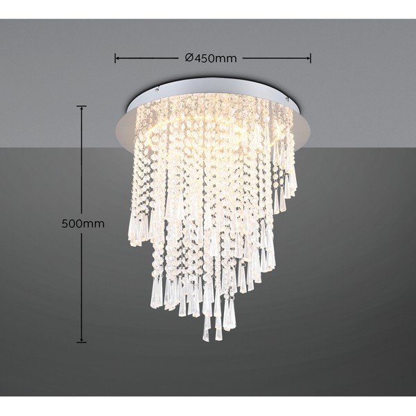 LED осветително тяло за таван в сребристо ø 45 cm Pomp - Reality-image-2