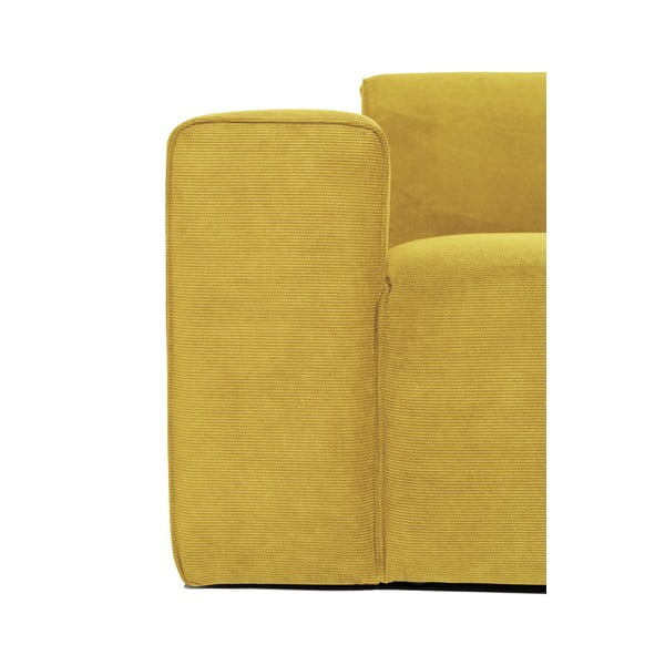 Жълт велурен диван 202 cm Sting - Scandic-image-4
