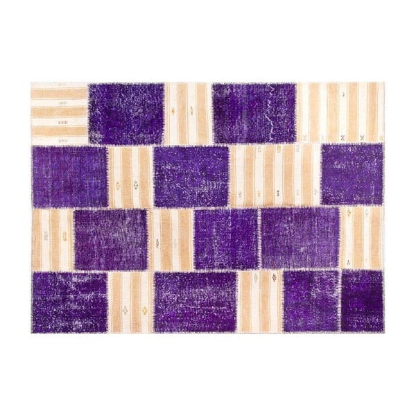 Vlněný koberec Allmode Purple, 150x80 cm