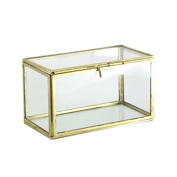 Set 2 skleněných boxů Small Brass-image-2