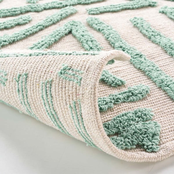 Килим подходящ за пране в кремав и ментов цвят 60x90 cm Athena – douceur d'intérieur-image-3