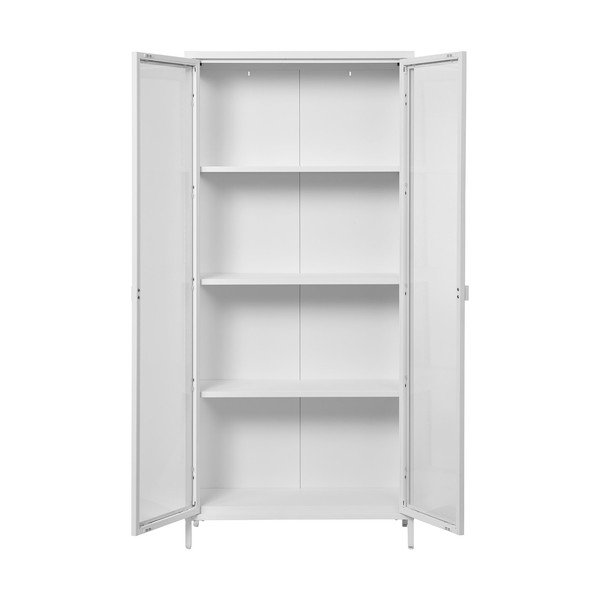 Бяла метална витрина 80x175 cm Brisbane – House Nordic-image-2