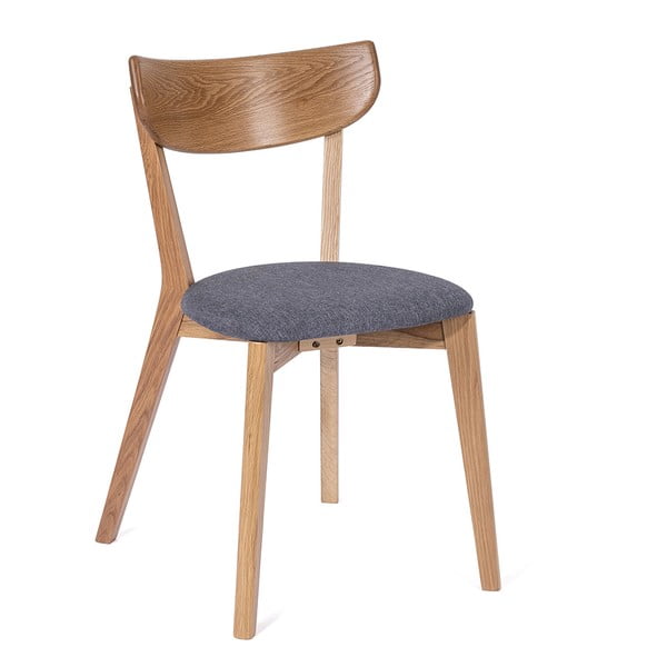 Дъбов трапезен стол със сива седалка Arch - Bonami Essentials