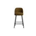 Кадифен бар стол в бронзов цвят (височина на седалката 64 cm) Vogue – WOOOD