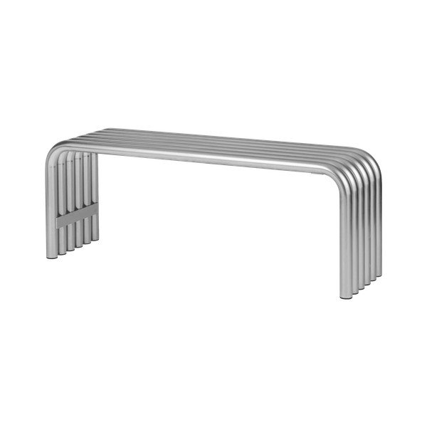 Градинска пейка метална в сребрист цвят Nokk – noo.ma