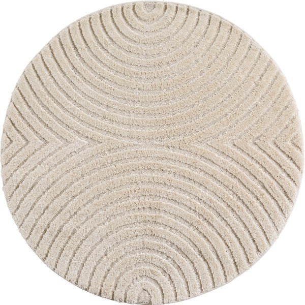Кремав кръгъл килим със смес от юта ø 120 cm Art 1122 – Ayyildiz Carpets