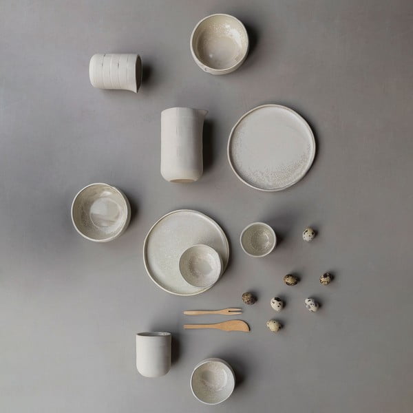 Бели чаши в комплект от 2 бр. от камък 0,3 л Sand Grain - Mette Ditmer Denmark-image-3