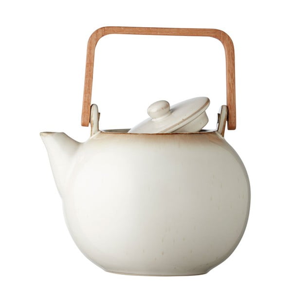 Бежов керамичен чайник с цедка 1,2 l Gastro Cream – Bitz-image-1