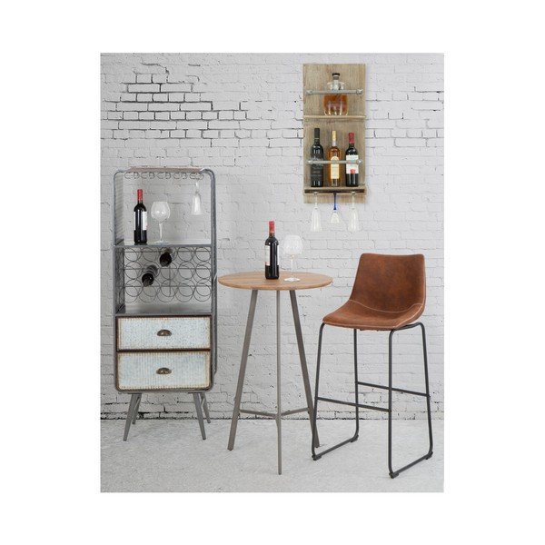 Стенна поставка за бутилки и чаши Бар, 76 x 34 cm - Mauro Ferretti-image-1