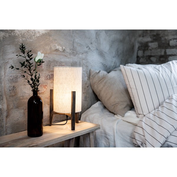 Бежова настолна лампа с текстилен абажур (височина 39 cm) Eruca – Markslöjd-image-1