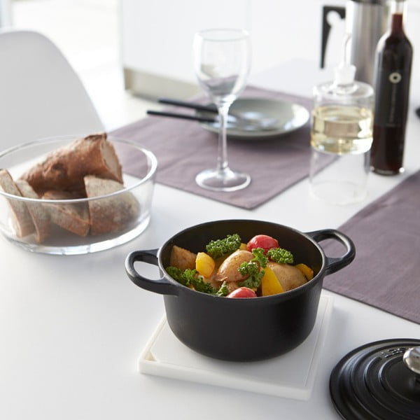 Квадратна бяла подложка за горещ съд Tower - YAMAZAKI-image-1