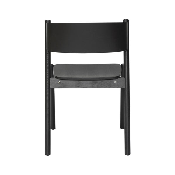 Черен дъбов трапезен стол Oblique - Hübsch-image-3