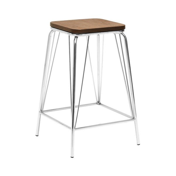 Стол от масивен бряст в сребрист цвят/в естествен цвят District – Premier Housewares