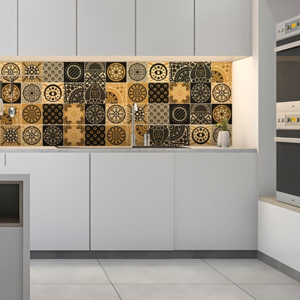 Комплект от 15 стикера за стена Стикери за стена Azulejos Tiles , 10 x 10 cm San Juan - Ambiance-image-1