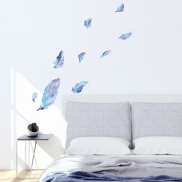 Sada 9 samolepek ve tvaru peříček Ambiance Boho-image-1