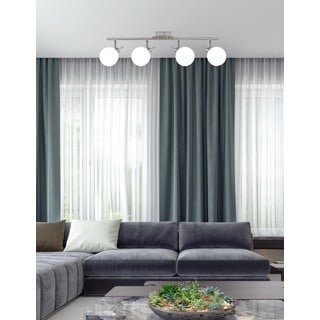Лампа за таван в сребристо със стъклен абажур 12x82 cm Ghost - Candellux Lighting