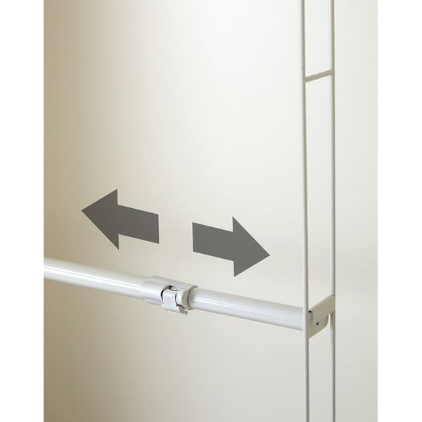 Бяла телескопична релса за дрехи - Compactor-image-4