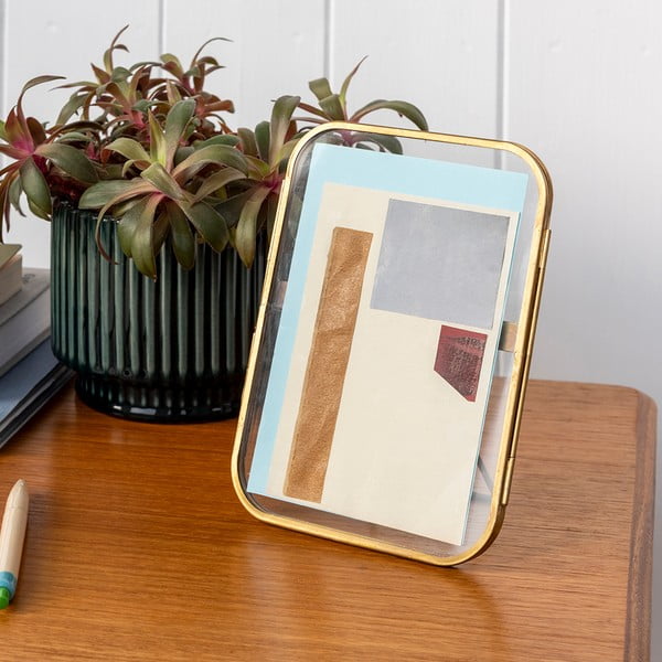 Метална стояща рамка в златисто 14x18 cm – Rex London-image-1