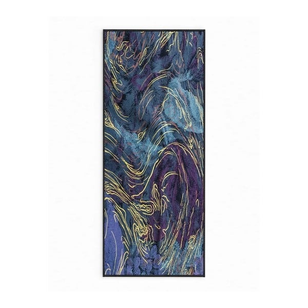 Тъмносин килим подходящ за пране 80x150 cm Swirls – Oyo Concept