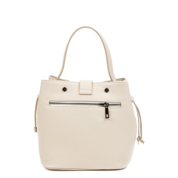 Бежова кожена чанта Giulia - Mangotti Bags-image-1
