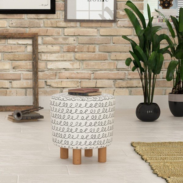 Табуретка с дървени крака Sway, ⌀ 41 cm Cono - Homitis-image-1