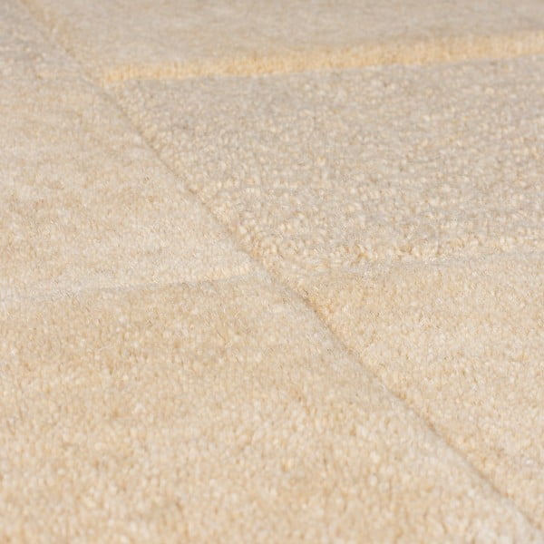 Бежов вълнен килим 290x200 cm Checkerboard - Flair Rugs-image-3