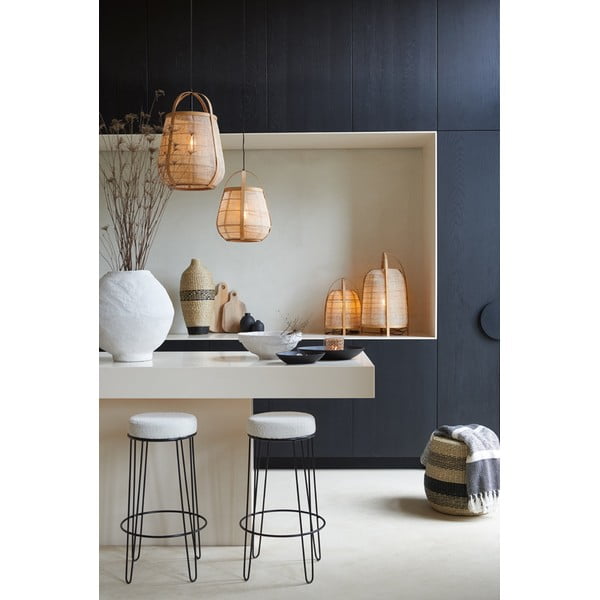 Бял тапициран бар стол (височина на седалката 73 cm) Alice – Light & Living-image-3