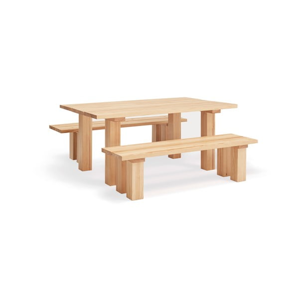 Трапезна маса с плот от борова дървесина 100x180 cm Banda - Teulat-image-3