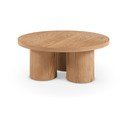 Кръгла масичка за кафе от декор от дъб  в естествен цвят ø 100 cm Arancha – MOME