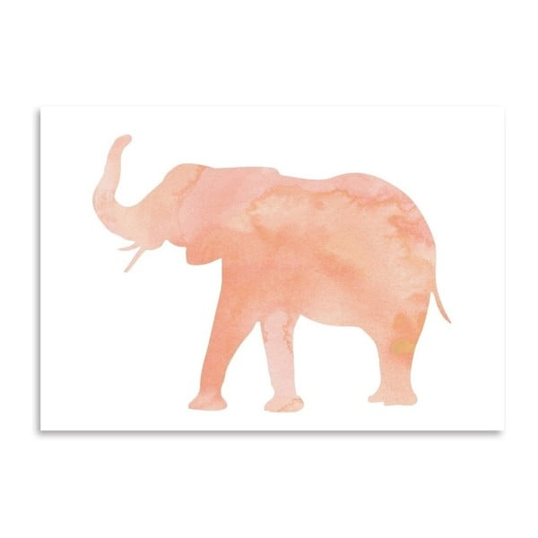 Plakát Americanflat Elephant Blush, 30 x 42 cm