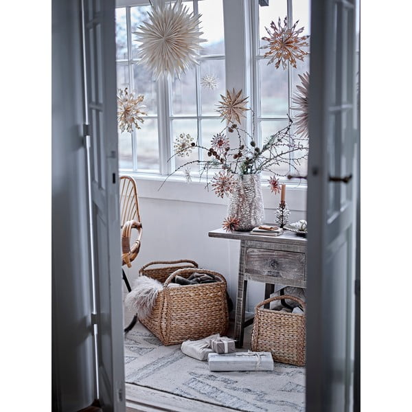 Бяла висяща светлинна декорация ø 50 cm Elijas – Bloomingville-image-1