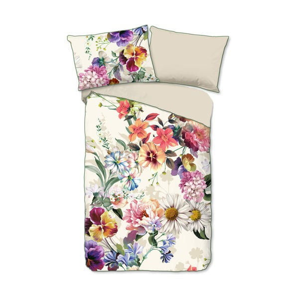 Спално бельо от органичен памук за двойно легло Flower Garden, 200 x 200 cm Organic - Descanso