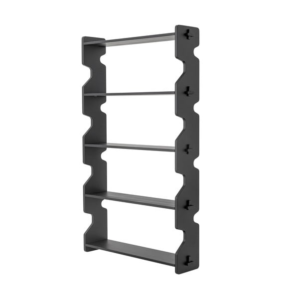 Черна библиотека от масивен бор 84x140x20 cm Savoya – Bloomingville-image-2