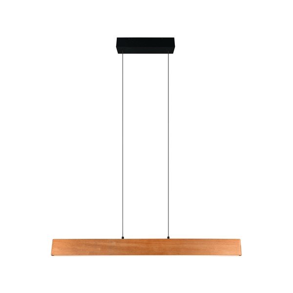 LED висящо осветително тяло в естествен цвят с дървен абажур Edgewood – Trio