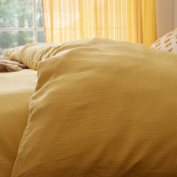 Жълто муселиново единично спално бельо 135x200 cm Afra - Pineapple Elephant-image-2