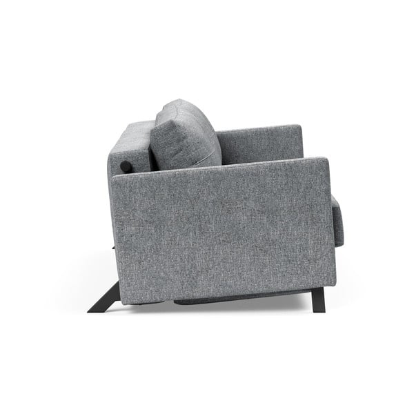 Сив разтегателен диван с подлакътници Twist Granite, 100 x 174 cm Cubed - Innovation-image-3