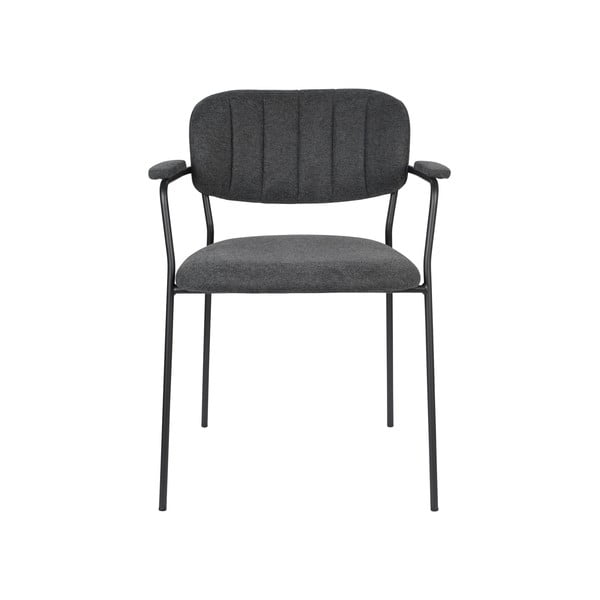 Антрацитни трапезни столове в комплект от 2 Jolien - White Label-image-2